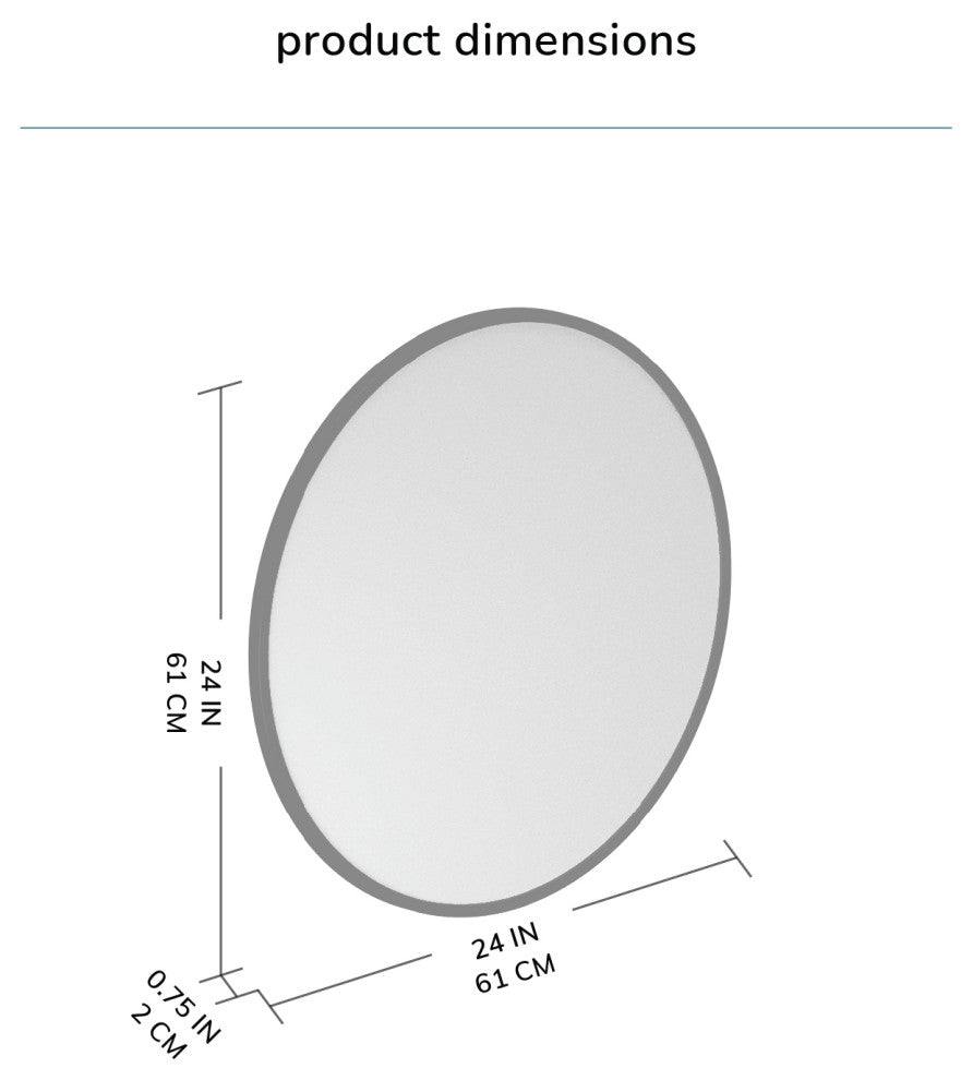 Grendon Accent Mirror, Black, 24"
