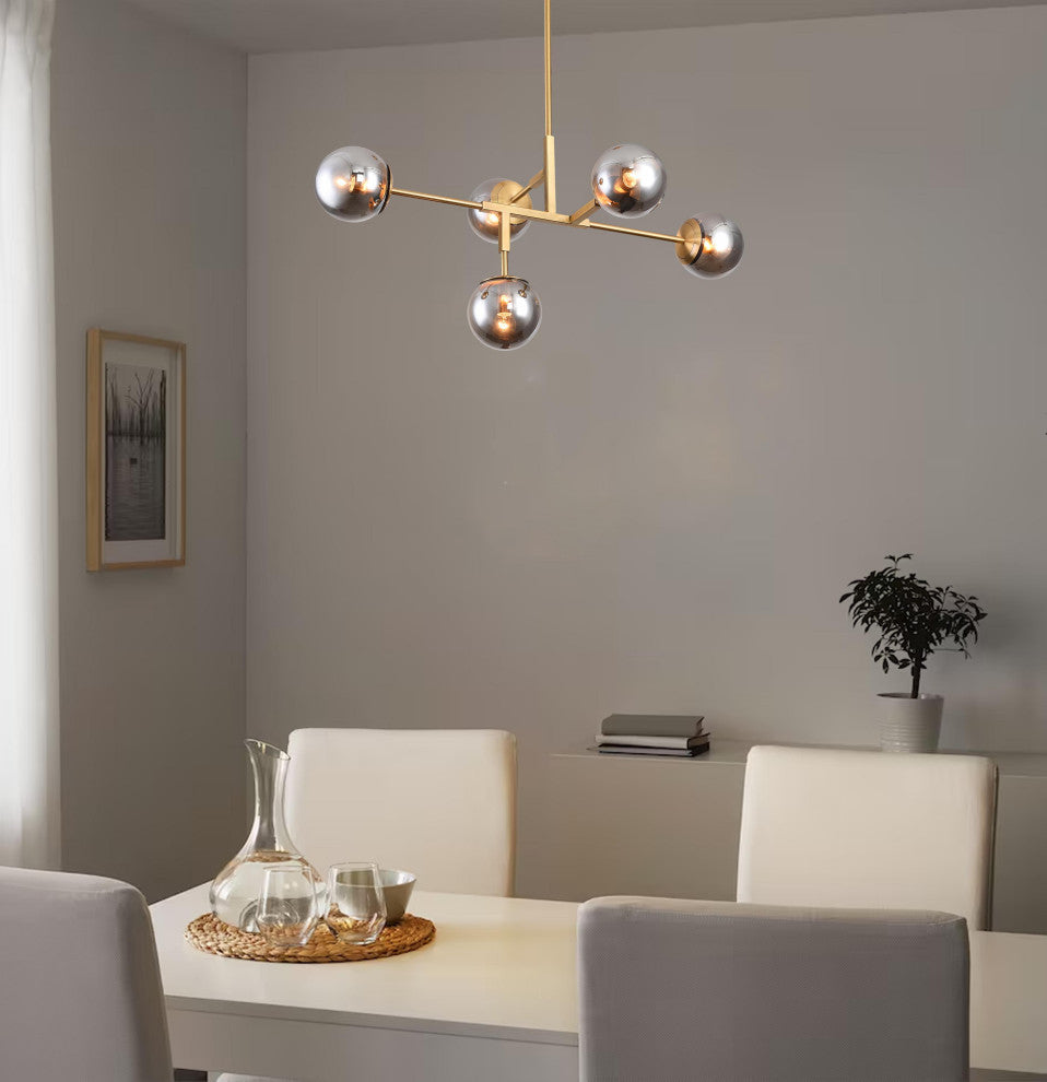 Ceiling Fixture, Gold, 31"x21"x13"