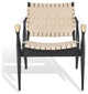 Safavieh Couture Dilan Safari Chair, Black/White