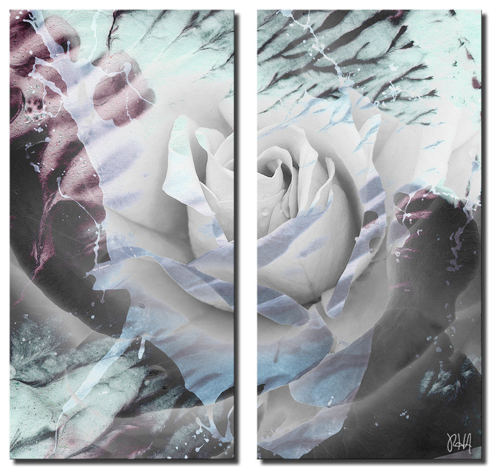 Painted Petals XLVIII Canvas Wall Art, 16"x16" 2-Panels