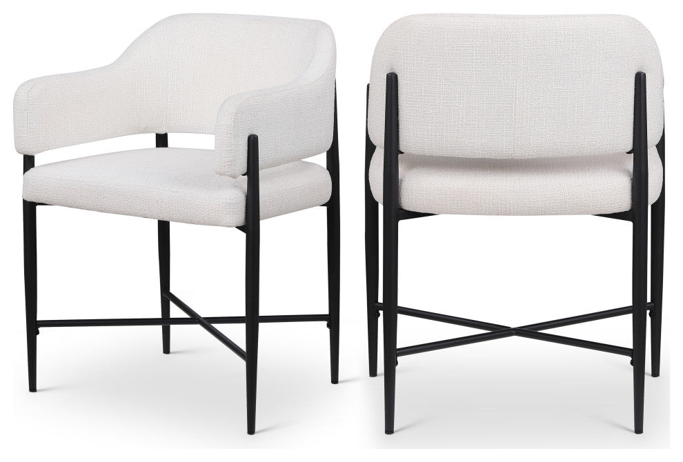 Dame Upholstered Dining Chair, Cream