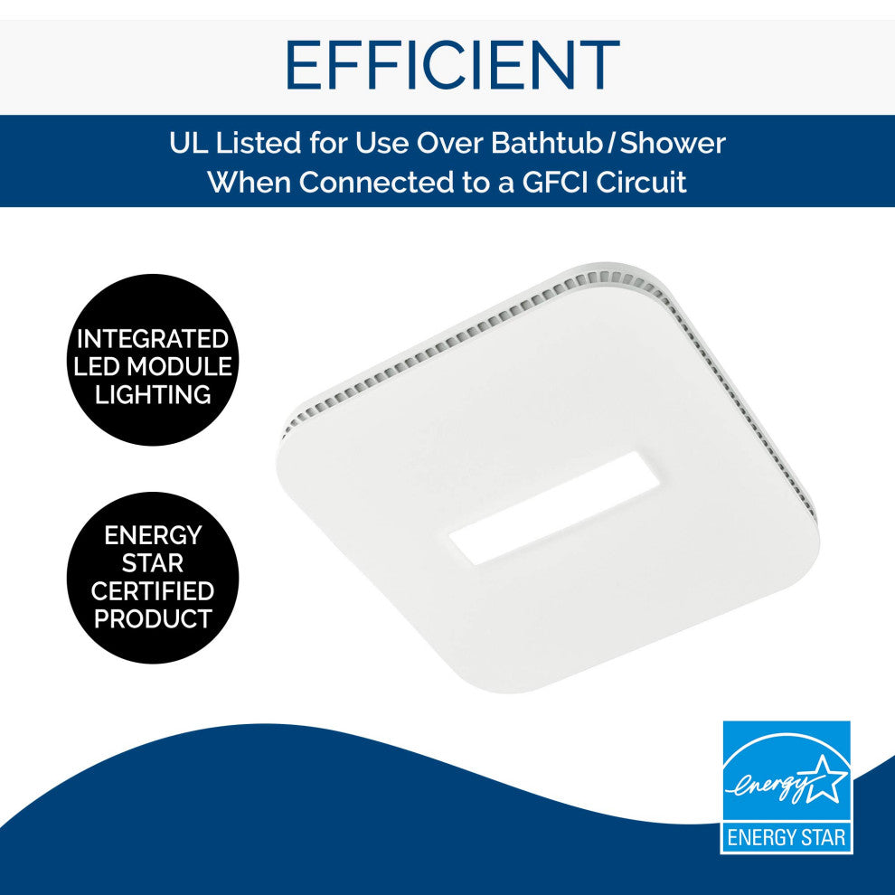 AE80LK Ventilation With LED CleanCover and Roomside Installation, ENERGY STAR, 80 Cfm