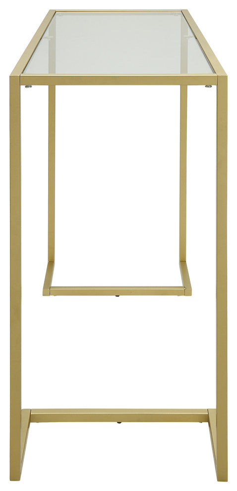 Ellie Glass Top Console, Gold