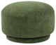 Fuji 15" Mushroom Footstool Ottoman, Moss Green Fleeced Teddy