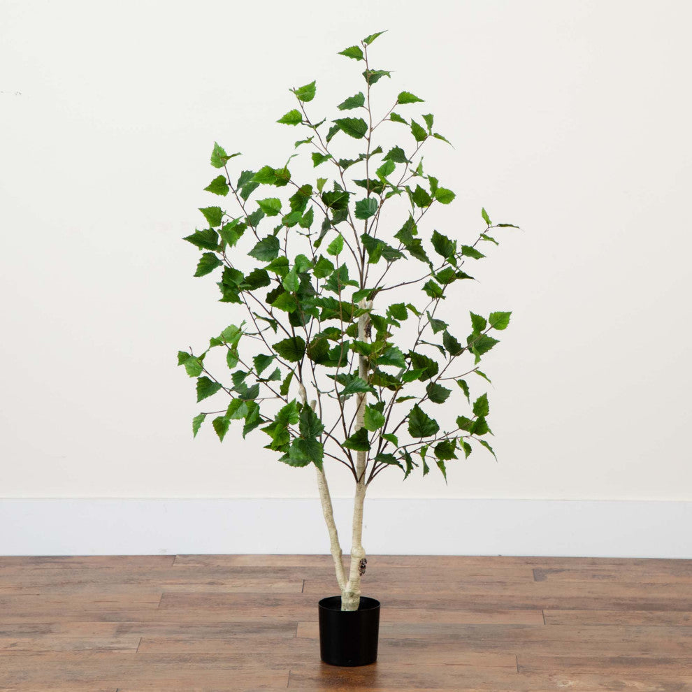 4ft. Artificial Birch Tree With Real Touch Leaves