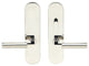 Aurora Lever Tubular Passage With Privacy Bolt, Polished/Satin Stainless Steel