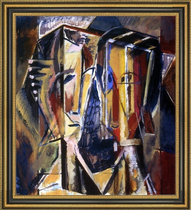 Alfred Henry Maurer Two Heads Yellow Background
