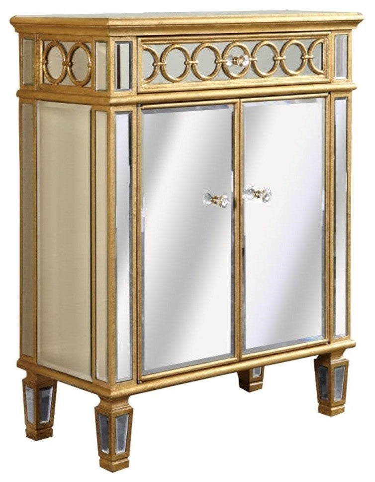 Elegant Audrey 2 Door Cabinet, Gold