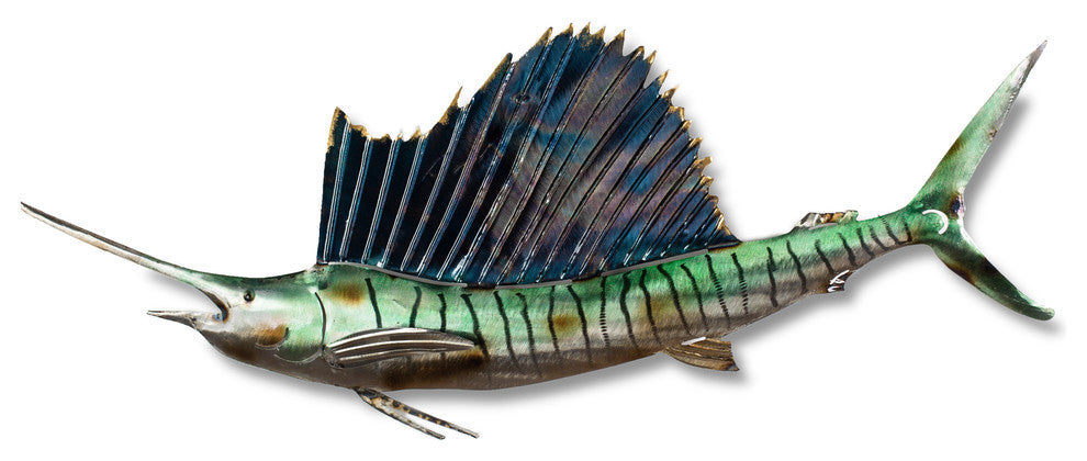 Swordfish Metal Wall Art, 32"X12"