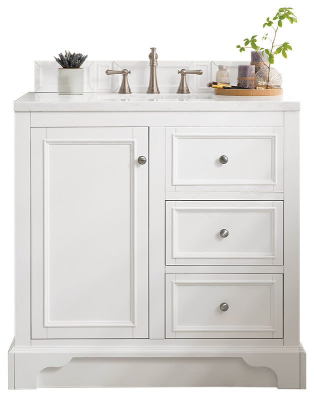 James Martin 825-V36-BW-3AF De Soto 36" Single Vanity w/ Arctic Fall Top