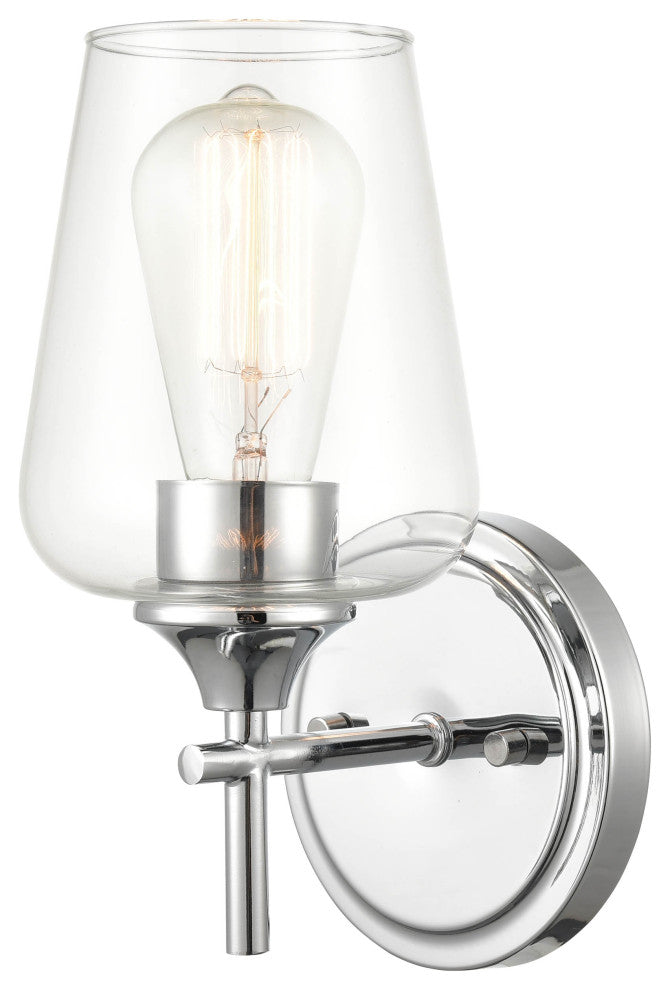 Ashford Collection 1 Light 5 in. Chrome Bathroom Wall Sconce