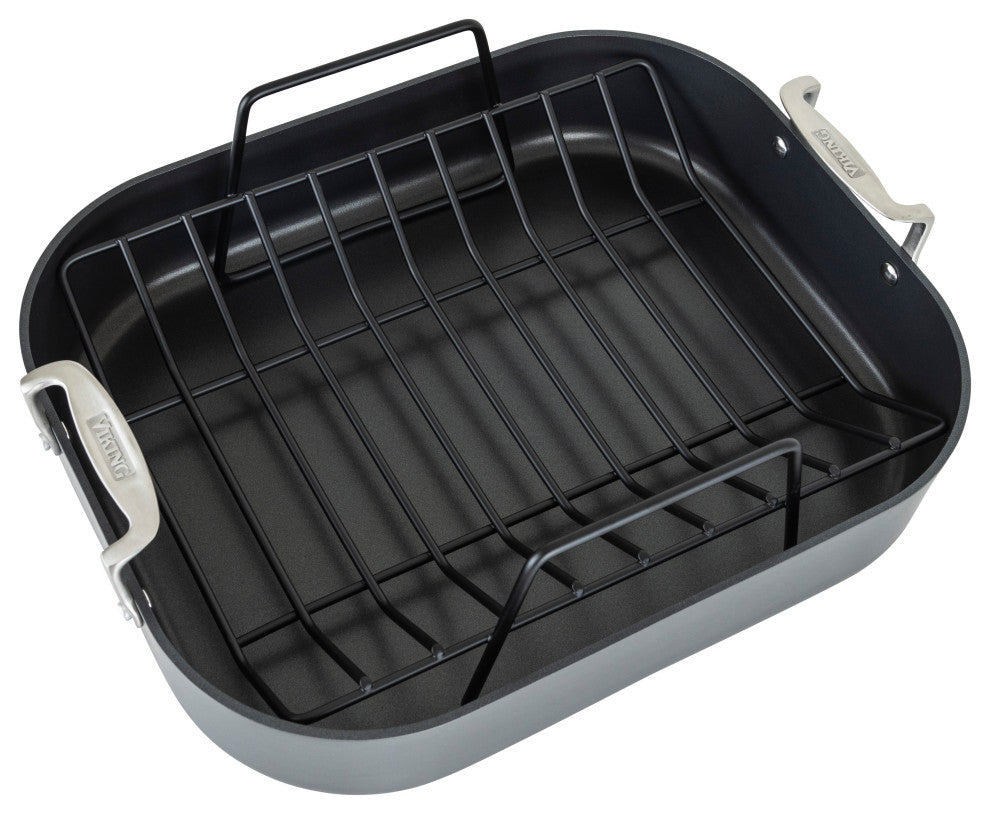 Viking Hard Anodized Nonstick Roaster With Race and BONUS Carving Set