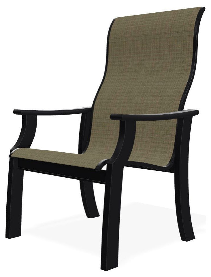 St. Catherine Sling Outdoor Armchair, Elevation Stone/Black