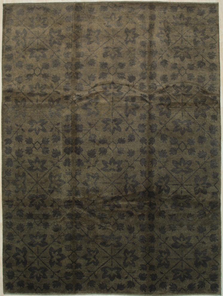 Green Transitional All Over Ningxia Area Rug