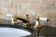 Kingston Brass Widespread Bathroom Faucet With Brass Pop-Up, Polished Brass