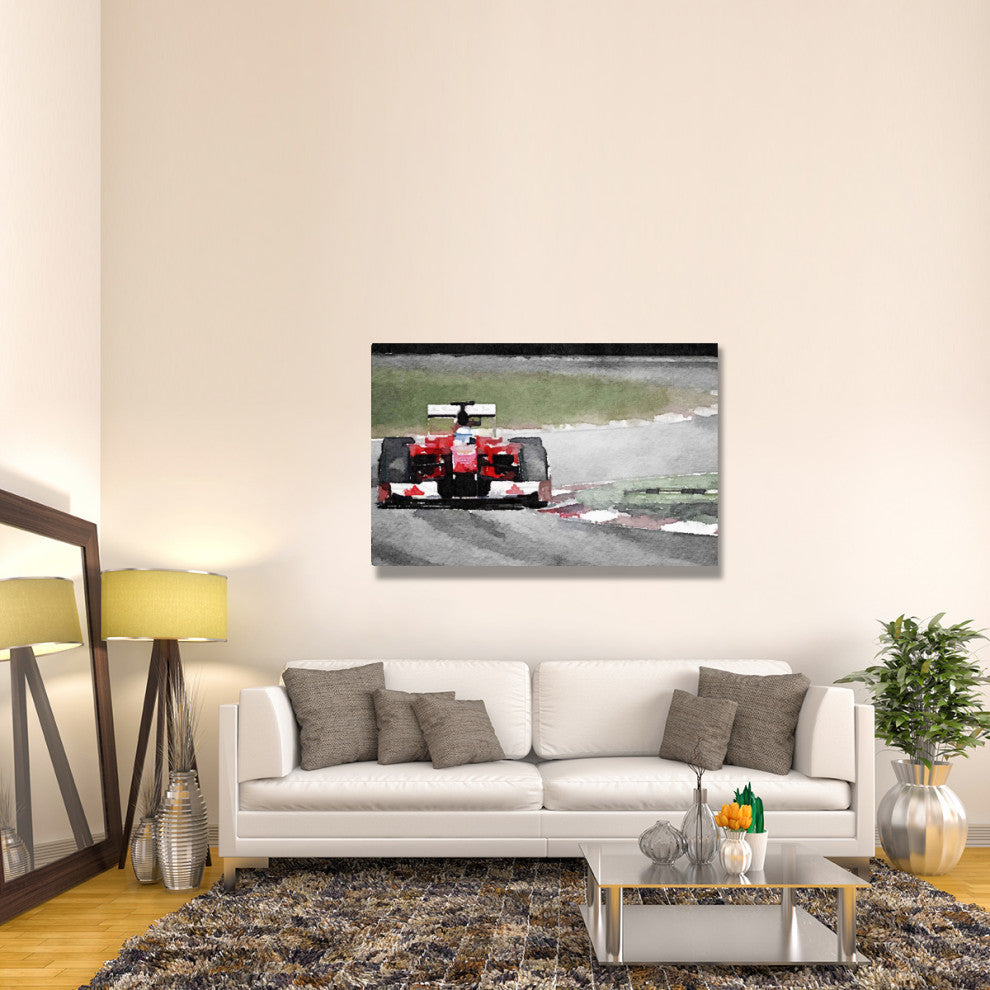 "Ferrari F1 on Track Watercolor" Fine Art Print