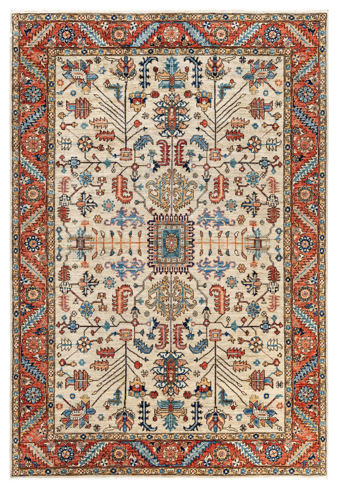 Serapi One-of-a-Kind Hand-Knotted Area Rug Light Gray, 6'2" x 9'0"