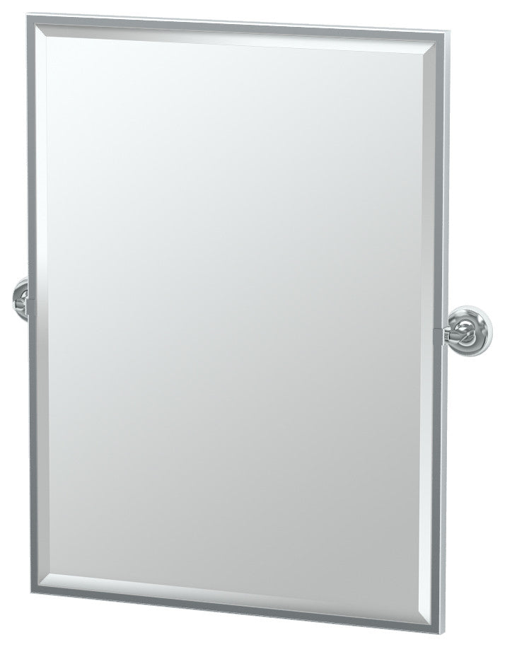 Designer II 25" Framed Rectangle Mirror, Matte Black