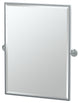 Designer II 25" Framed Rectangle Mirror, Matte Black
