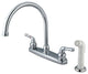 Kingston Brass 8" Centerset Kitchen Faucet, Polished Chrome