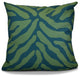 Animal Stripe Geometric Print Pillow, Teal, 18"x18"