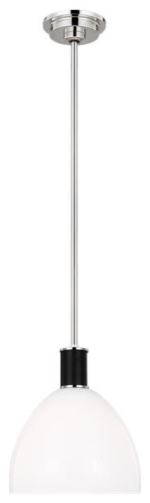Generation Lighting, LP1041PNMG, Small Pendant, Polished Nickel