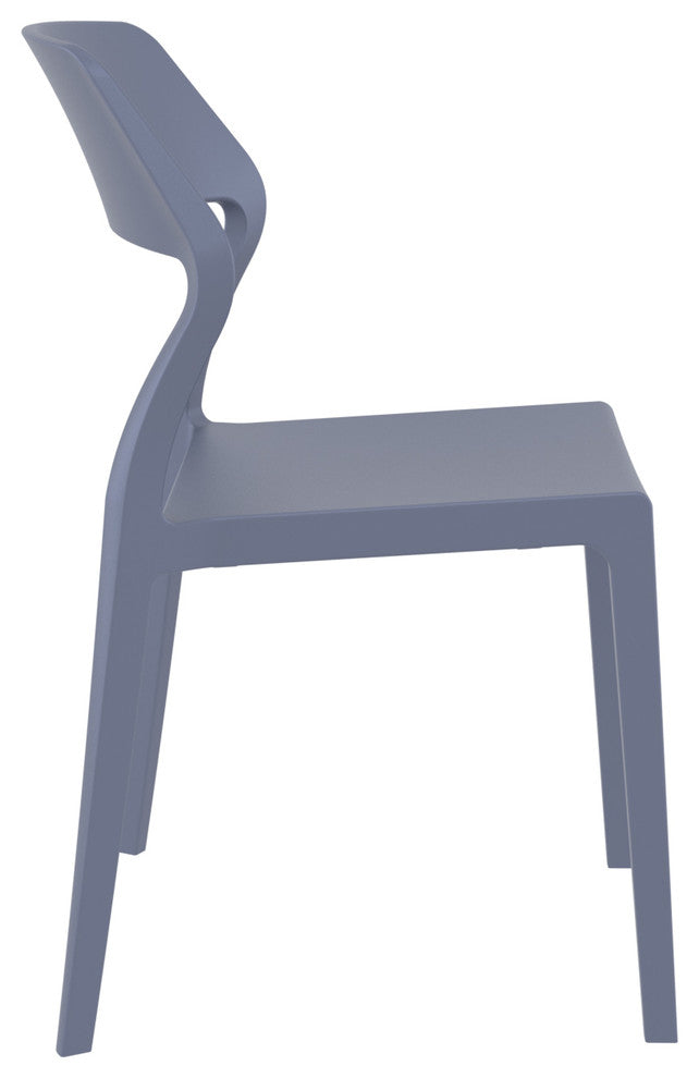 Snow Dining Chair, Dark Gray, Set of 2