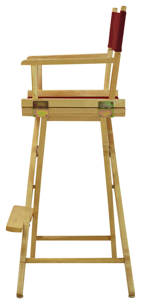 030" Director's Chair Natural Frame-Burgundy Canvas