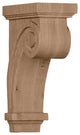 3 1/4"W x 5"D x 9"H Scroll Corbel, Alder
