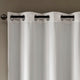 SunSmart Bentley Ogee Total Blackout Window Curtain Panel, White, White, 84"