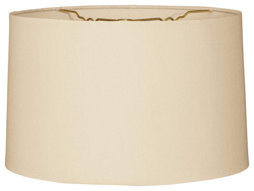 Royal Designs Shallow Drum Hardback Lampshade, Beige, 13"x14"x9"