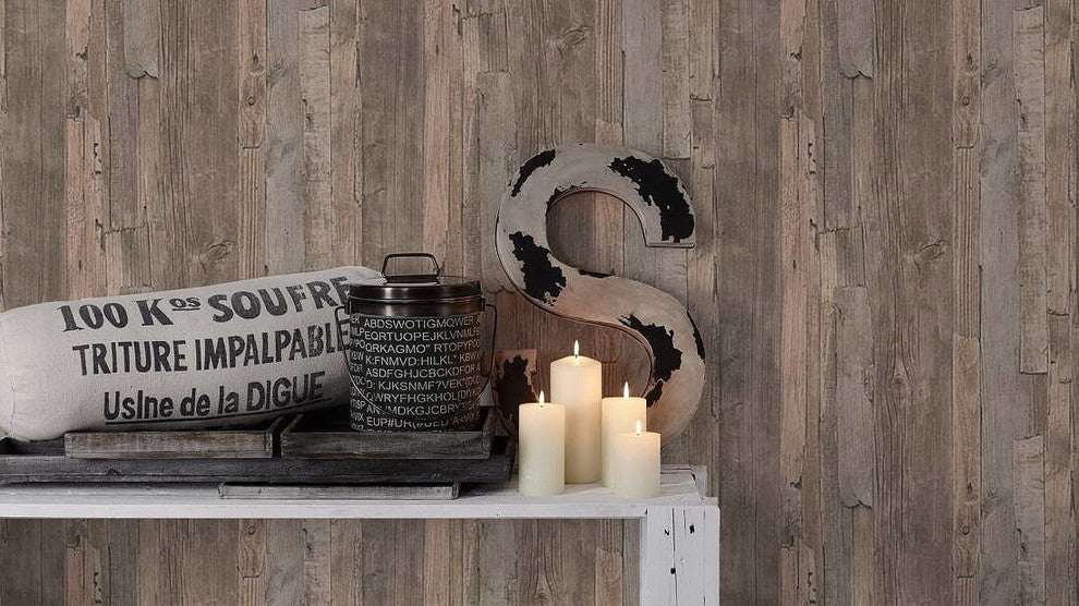 DecoWorld, Natural Beige, Brown Wallpaper Roll, Modern Wall Decor Accent