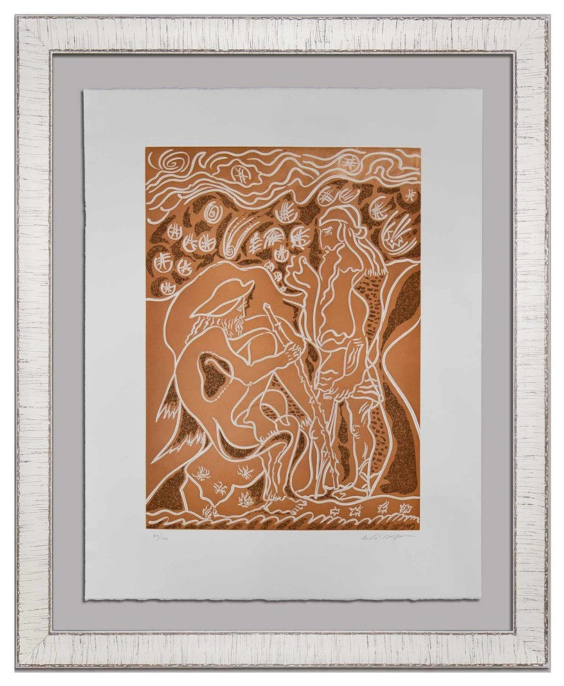 Andre Masson Original Hand Signed Etching, Reconnaissance Par Le Porcher, Framed