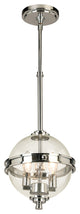 Cecilia, 2-Light Pendant, Chrome Finish, Clear Glass