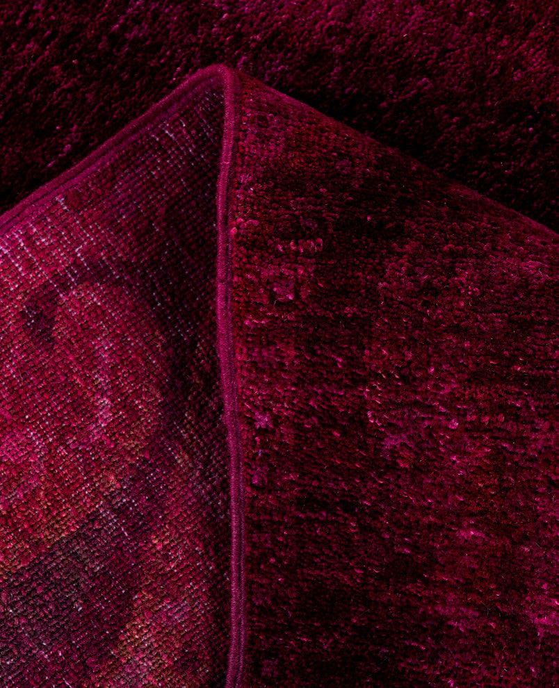 Overdyed One-of-a-Kind Hand-Knotted Area Rug Pink, 6' 0" x 6' 6"