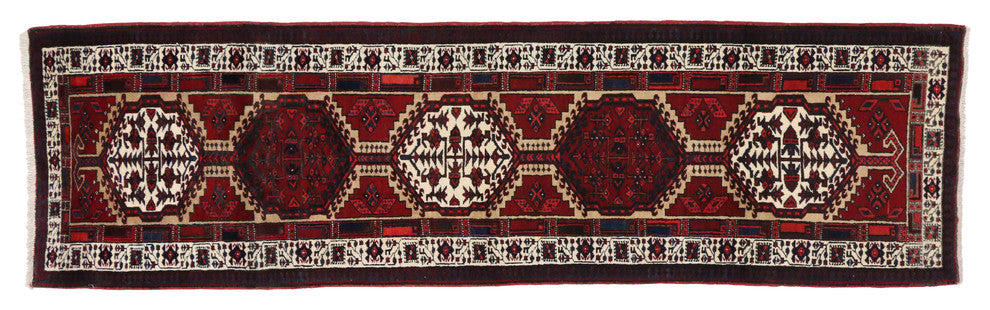 Vintage Persian Heriz Runner, 03'02 X 11'03
