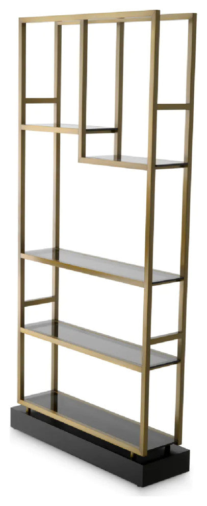 Steel Shelf Cabinet, Eichholtz Corrado I, Gold