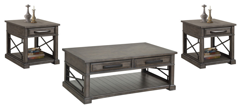 Cocktail Table With 2 End Tables