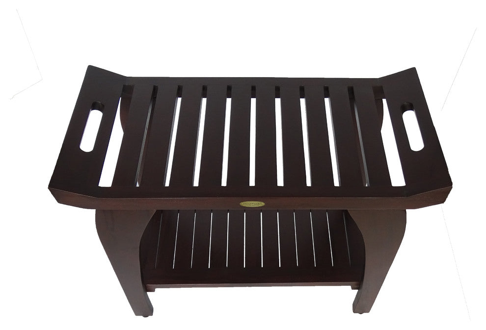 Tranquility Eastern Style Shower Bench With LiftAid Arms, 30"x23"