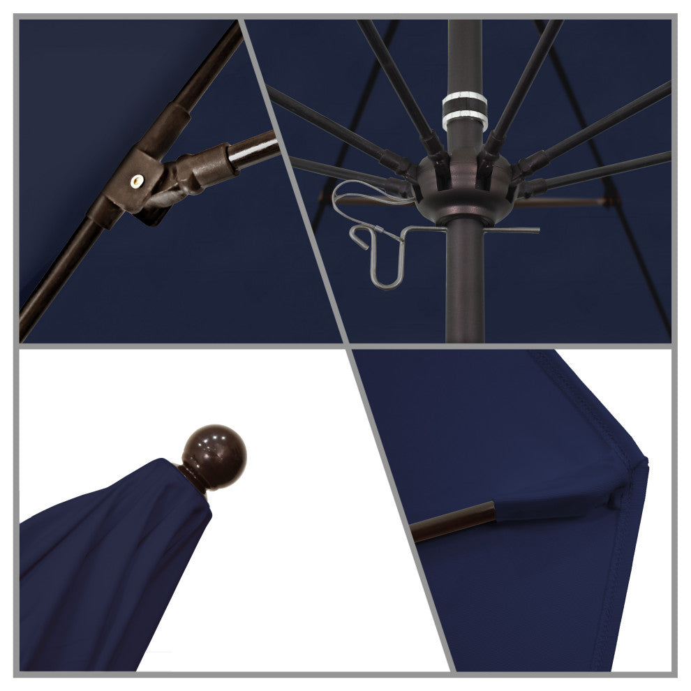 Fiberglass Umbrella Bronze, Navy