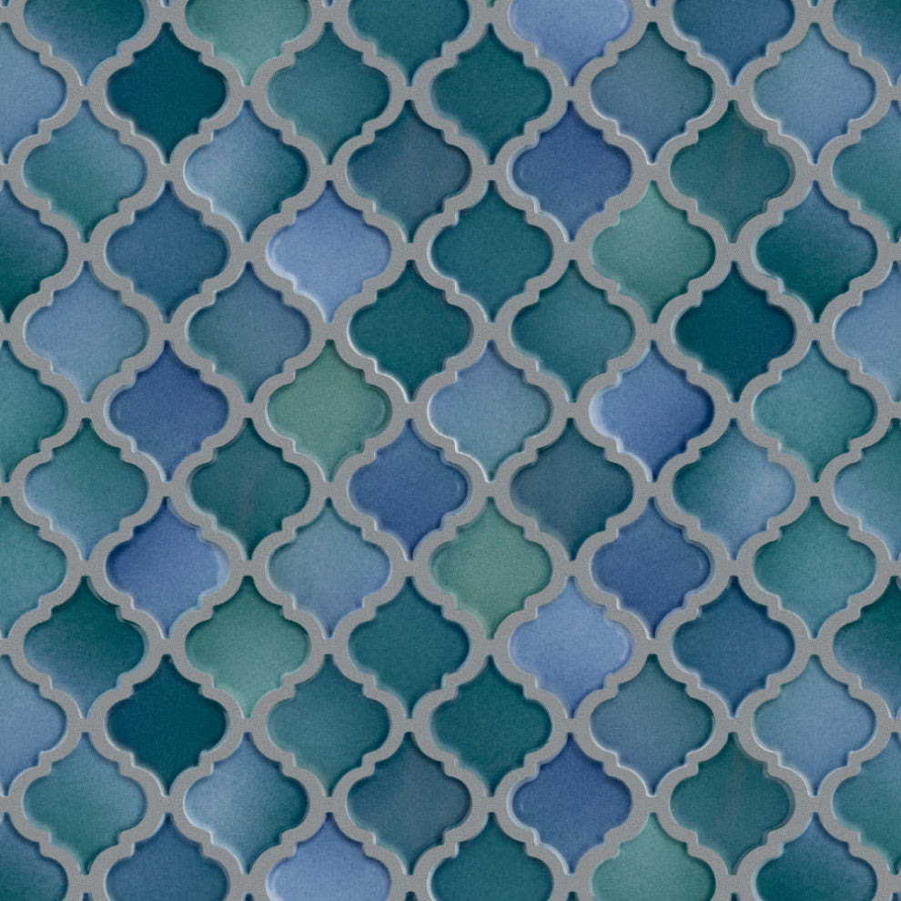 Hudson Tangier Mosaic Floor and Wall Tile, Blue