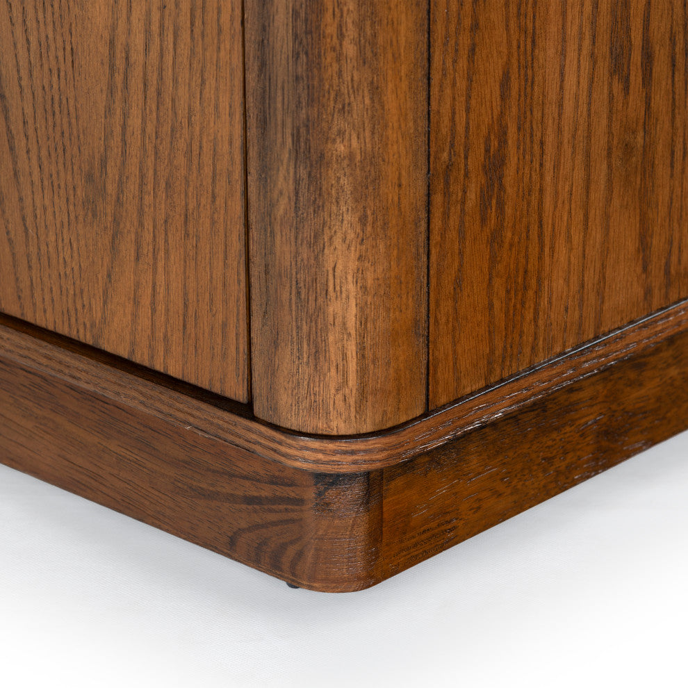 Safavieh Couture Gabrietta Wood Tv Stand, Medium Oak/Black