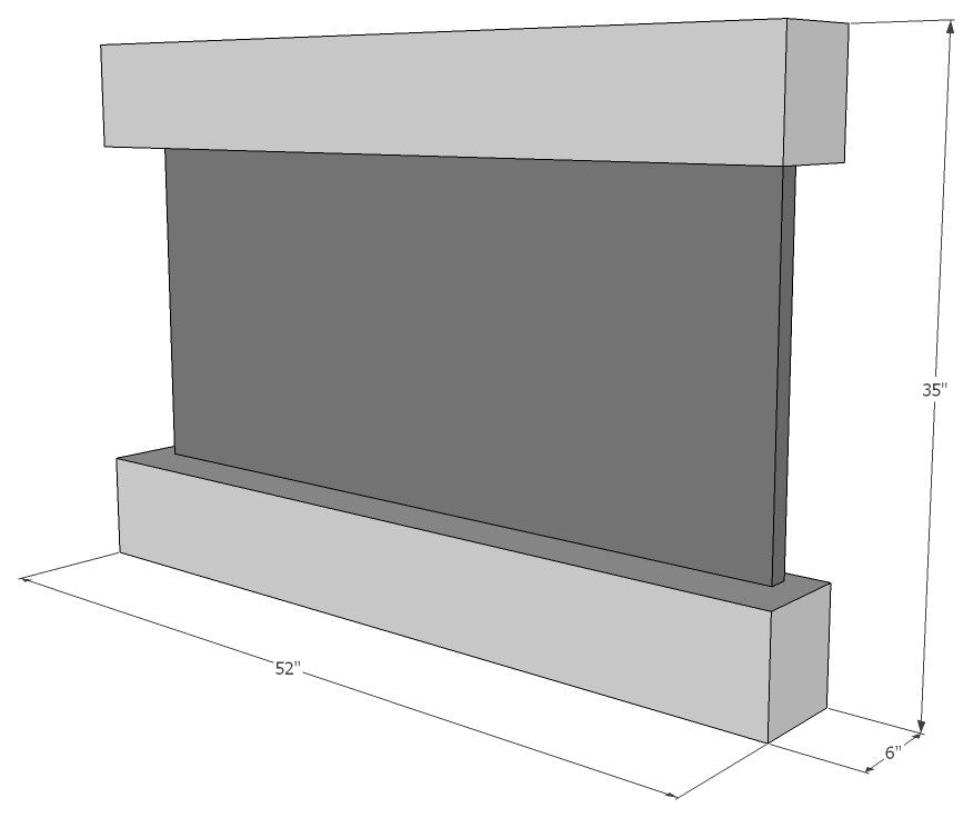 Sunrise Springs water fountain, Brown Marble, Blackened Copper, Square
