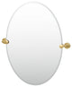 Latitude II 32" Frameless Oval Mirror, Brushed Brass
