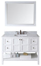 Winterfell 48" Single Bathroom Vanity Set White, Marbel Countertop