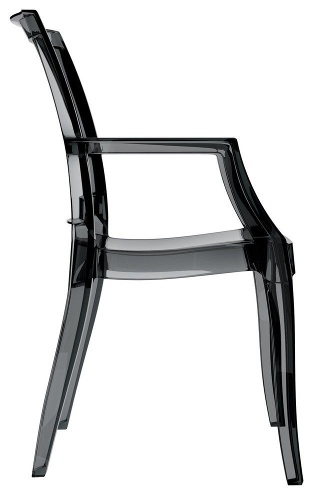Compamia Arthur Dining Chairs, Set of 4, Transparent Black