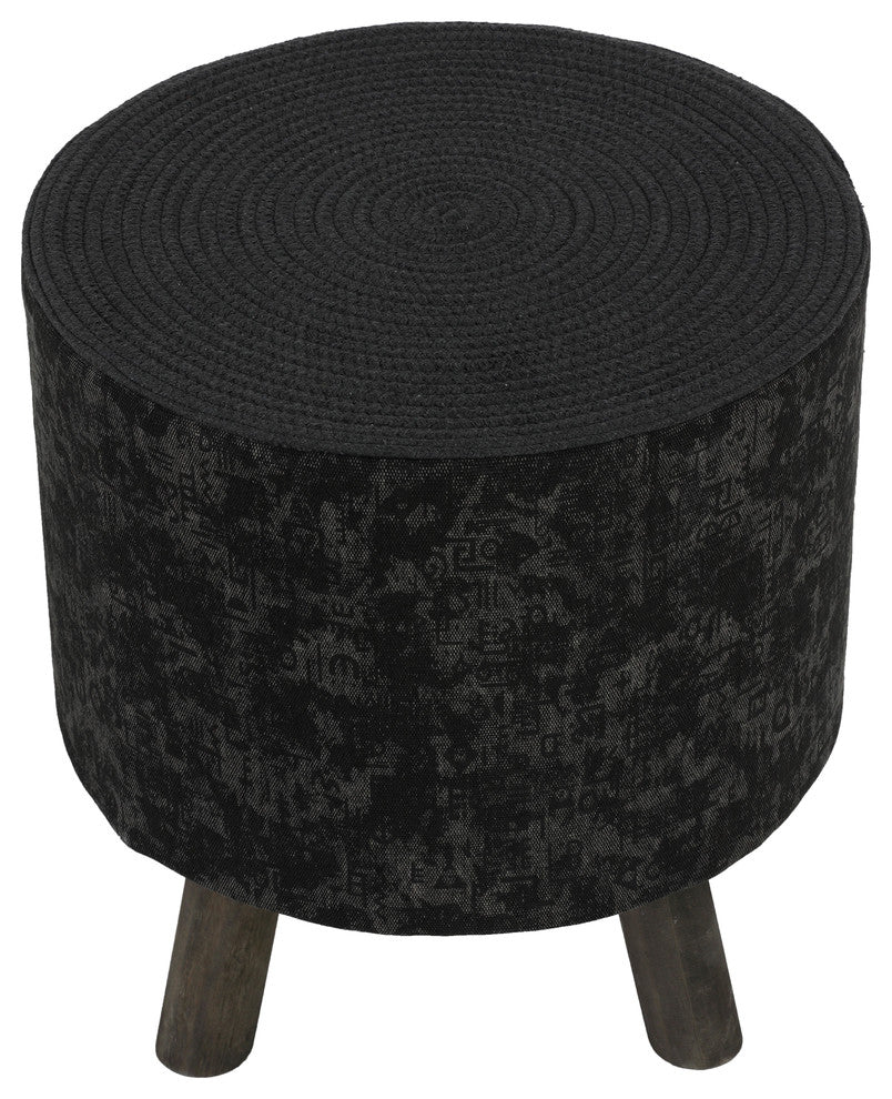 Cortesi Home Oakdale Accent Chair With Removable Cotton Cover, Dark Grey