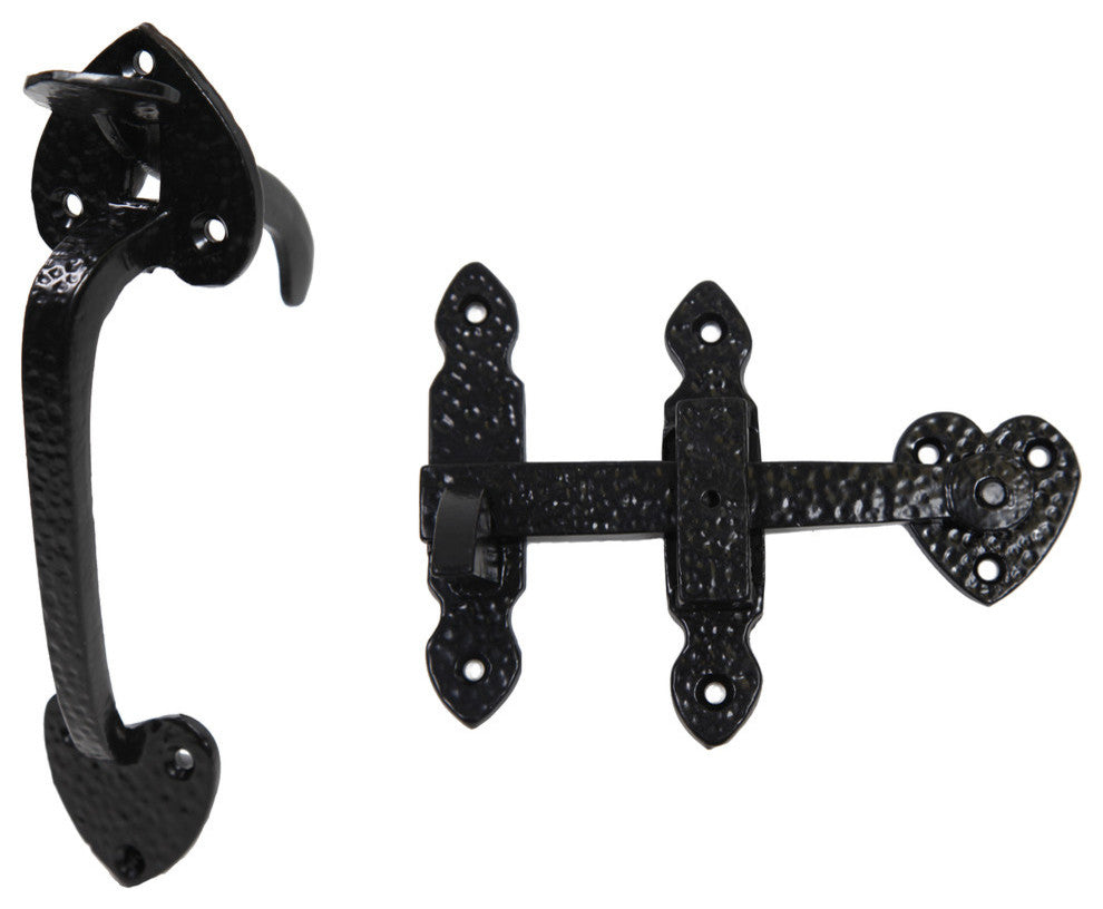 Antique Suffolk Latches, Black, 6"