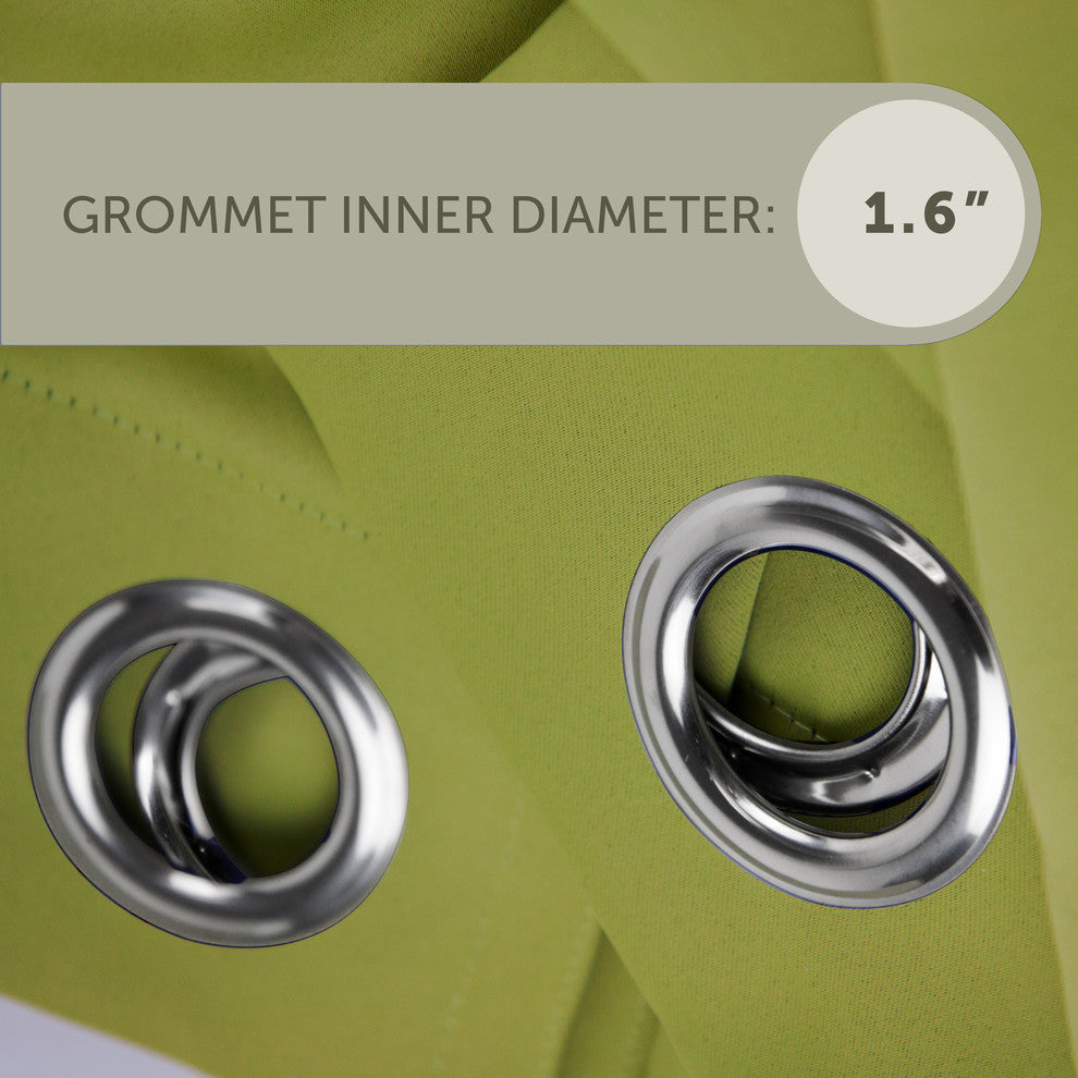 Heavy Duty Drapery Single Panel, Green, 96"x96"