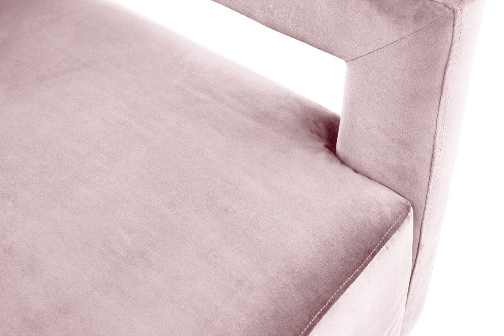 Armani Velvet Upholstered Accent Chair, Pink